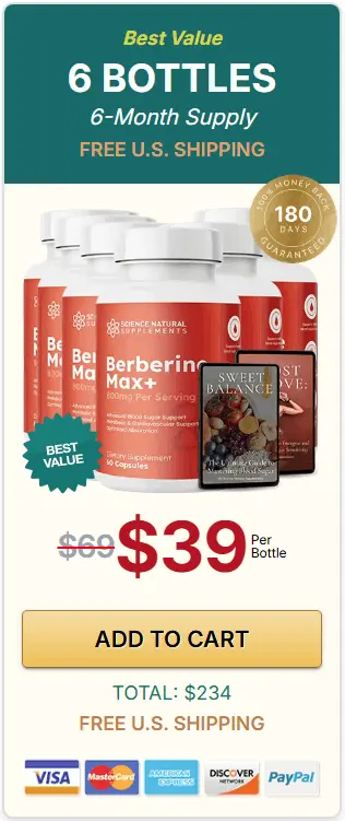 Buy Berberine Max+ 6 Bottle